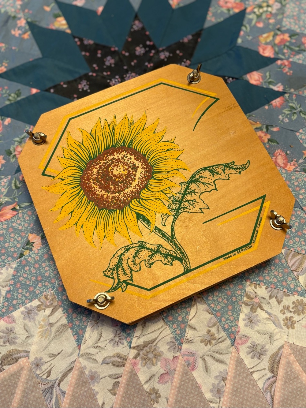 Vintage Wooden Flower Press | Botanical Craft Press with Dried Flower Samples